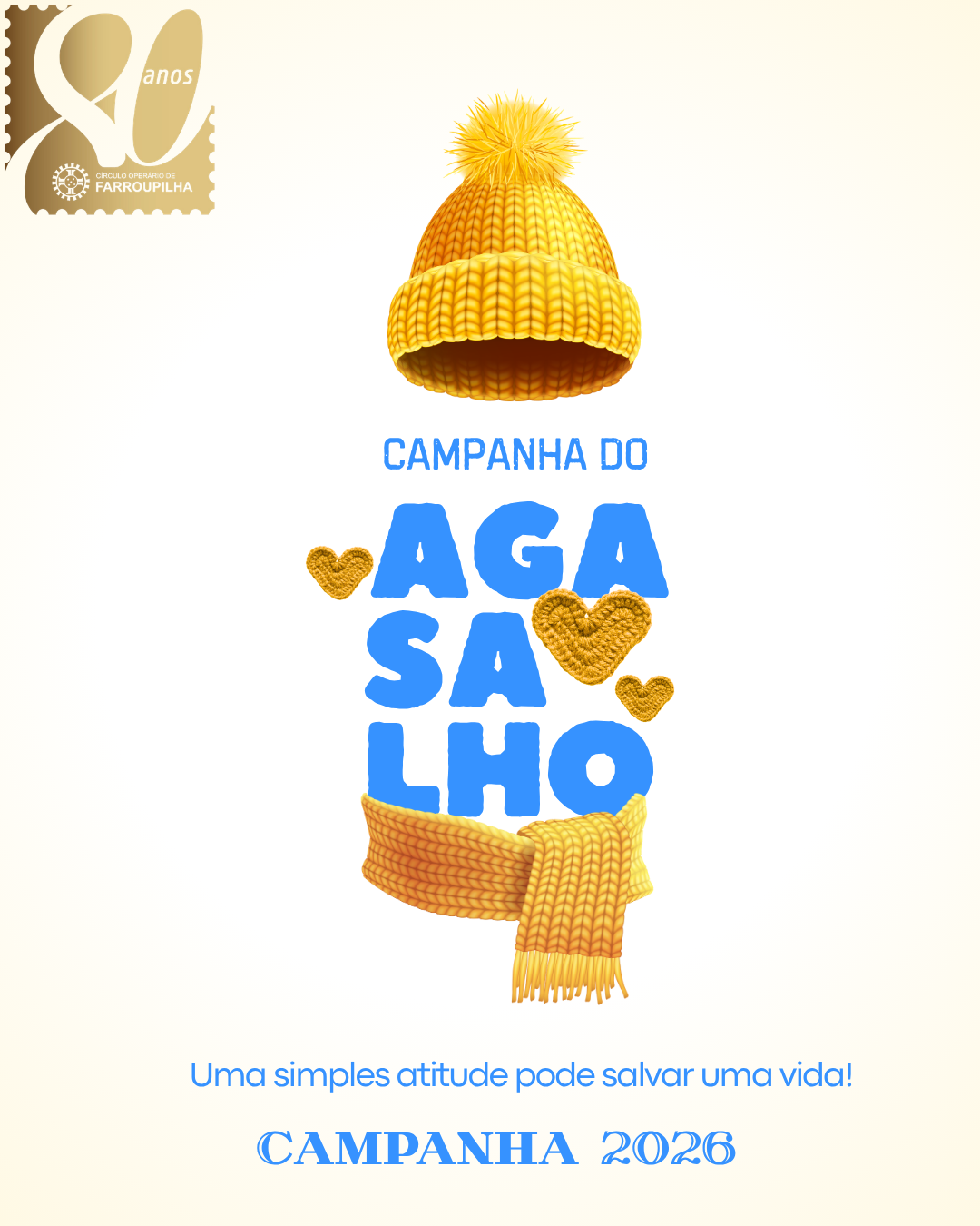 Campanha do Agasalho! Aqueça um coração neste inverno. Doe um agasalho ❤️<