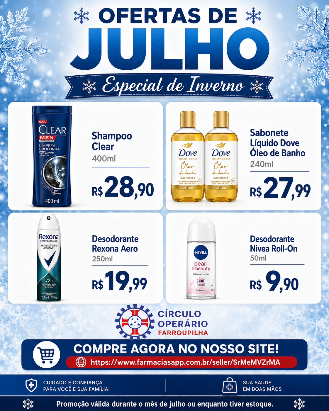 Os melhores preços do mês esperam por você! Confira as ofertas de julho e compre com praticidade pelo nosso site.<