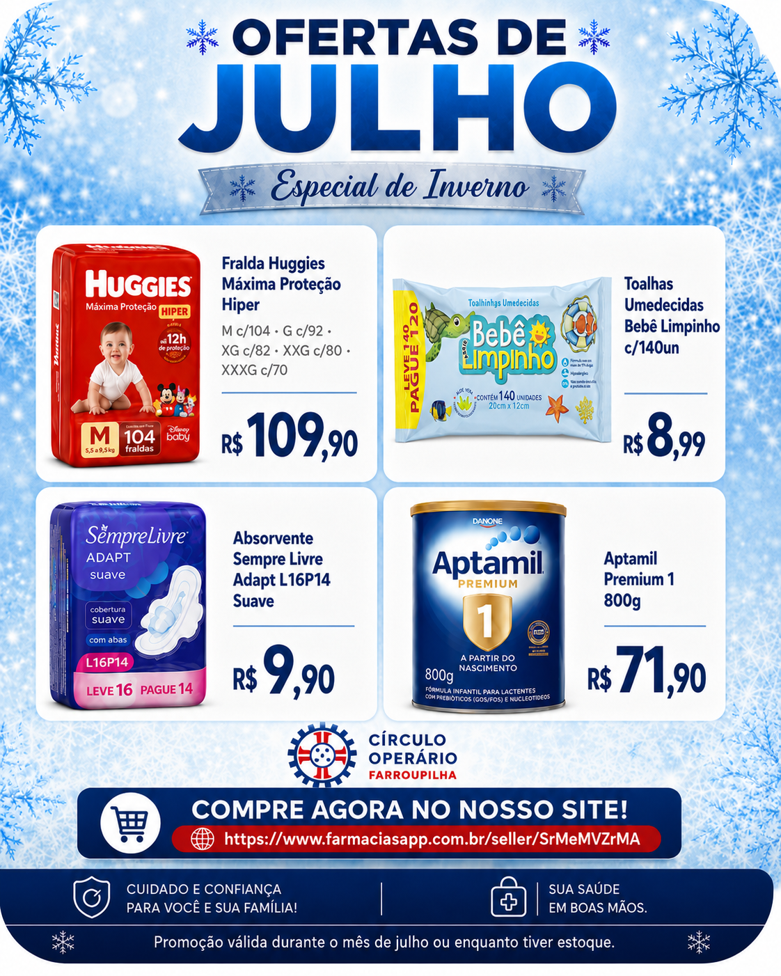 Os melhores preços do mês esperam por você! Confira as ofertas de julho e compre com praticidade pelo nosso site.<